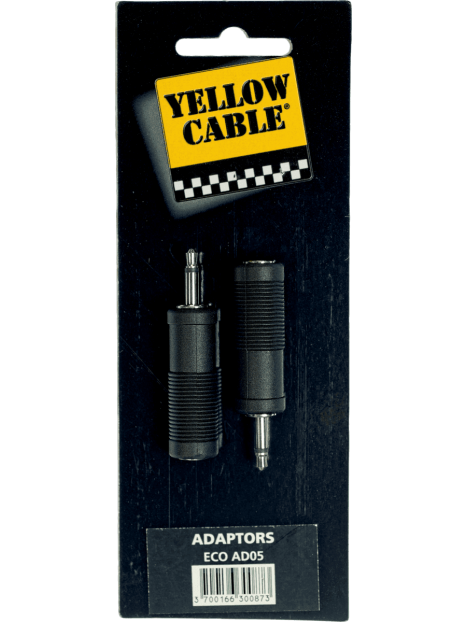 Yellow Cable - Adaptateur jack male 3.5 mm jack fem. 6.35 mm - lot de 2 - ECO AD05