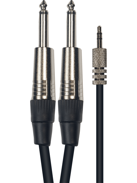 Yellow Cable - Cordon 1 jack stéréo 3.5 mm 2 jack  3 m - ECO K07M-3