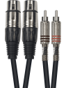 Yellow Cable - Cordon 2 xlr fem. 2 rca 3 m - ECO K10-3
