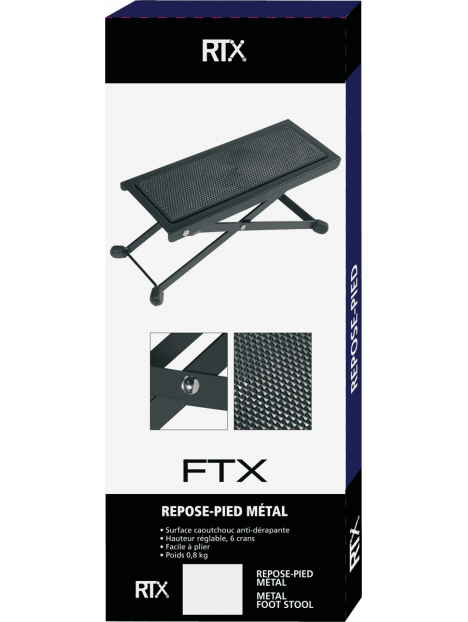RTX - Repose pied metal réglable - noir - TRT FTX