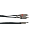 Yellow Cable - Cordon 1 jack stéréo 3,5 mm 2 rca 3 m - ECO K06M-3