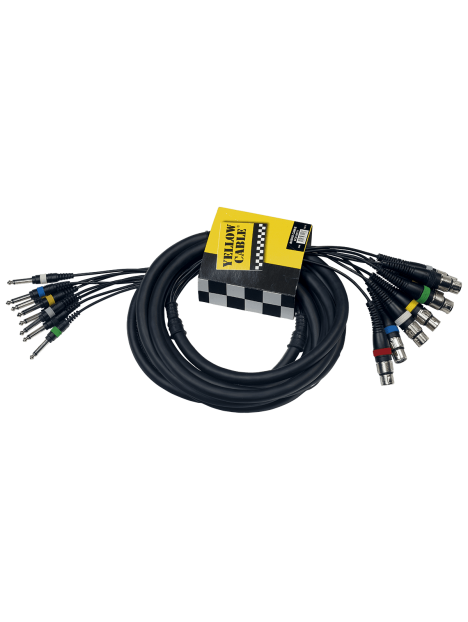 Yellow Cable - Octopaire 8 jacks mono 8xlr fem. 5 m - ECO OC11