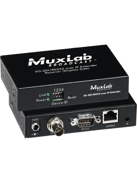 MuxLab - Récepteur 3G-SDI sur IP avec PoE - IMU 500756-RX