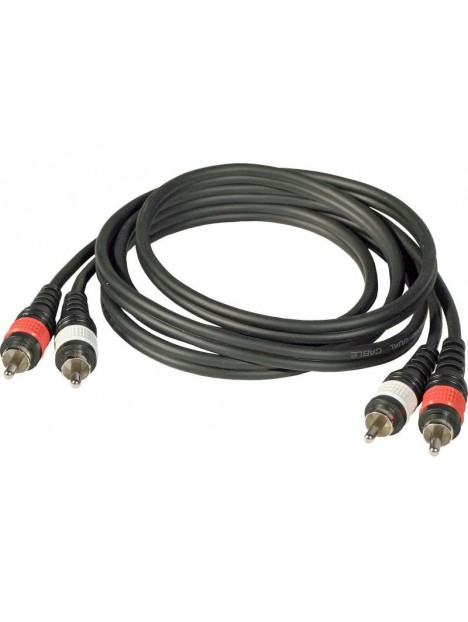  code 2 0375: 2,5m audio cable 2xRCA gold + 2xRCA gold 