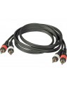  code 2 0375: 2,5m audio cable 2xRCA gold + 2xRCA gold 