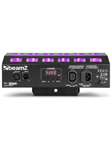 Beamz - Projecteur à LED avec 24 LED UV 3W pour effets de lumière noire.