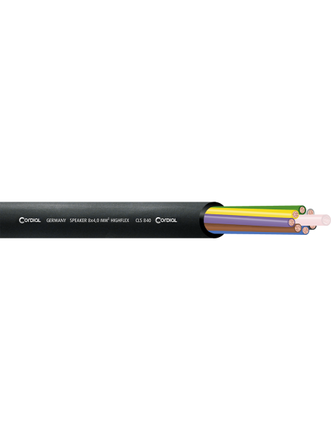 Cordial - Bobine câble HP 8x 4.0 mm noir - 100m - ECL CLS840BLACK100 
