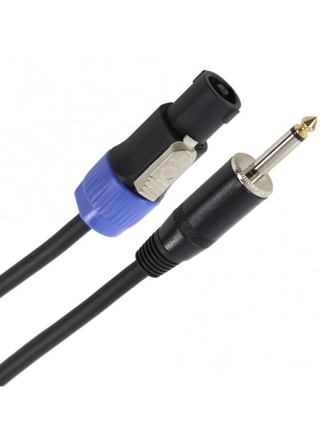Plugger - Câble HP 2 x 1.5mm² Jack Mâle - Speakon Mâle 15m Easy Plugger