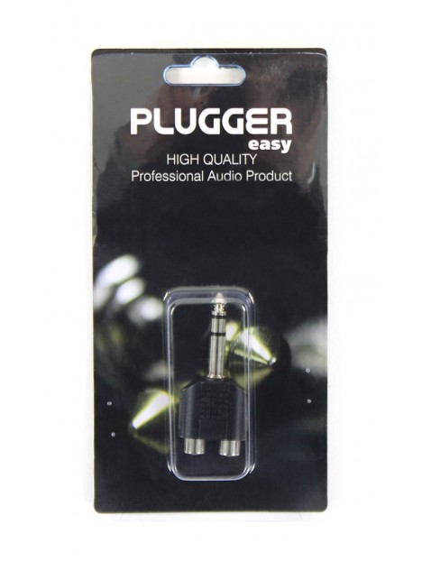 Plugger - Adaptateur RCA Femelle Stéréo - Jack Mâle Stéréo Easy Plugger