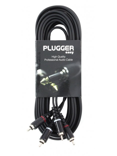 Plugger - Câble Bretelle RCA Mâle - RCA Mâle 10m Easy Plugger