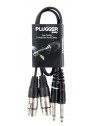 Plugger - Câble Bretelle XLR Femelle 3b - Jack Mâle Mono 0.60m Easy Plugger
