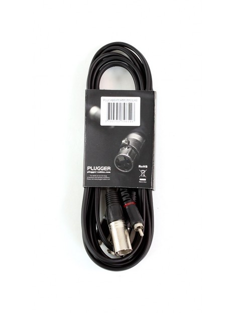 Plugger - Câble Bretelle XLR Mâle 3b - RCA Mâle 3m Easy Plugger