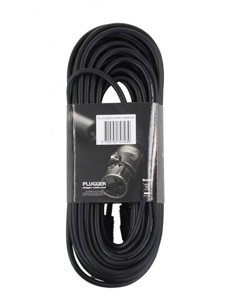 Plugger - Câble DMX XLR Femelle 3b - XLR Mâle 3b 15m Easy Plugger