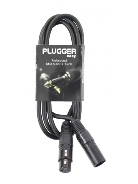 Plugger - Câble DMX XLR Femelle 3b - XLR Mâle 3b 1m50 Easy Plugger