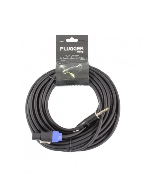 Plugger - Câble HP 2 x 1.5mm² Jack Mâle - Speakon Mâle 10m Easy Plugger