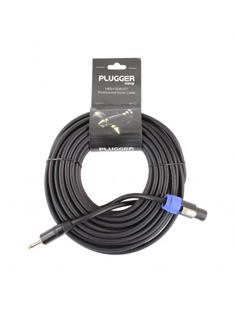 Plugger - Câble HP 2 x 1.5mm² Jack Mâle - Speakon Mâle 15m Easy Plugger