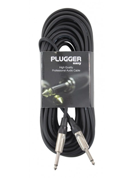 Plugger - Câble Jack Mâle Mono - Jack Mâle Mono 15m Easy Plugger