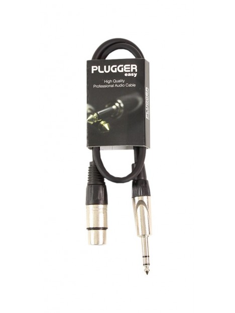 Plugger - Câble XLR Femelle - Jack Mâle Stéréo 0.60m Easy Plugger