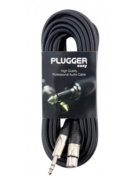 Plugger - Câble XLR Femelle - Jack Mâle Stéréo 10m Easy Plugger