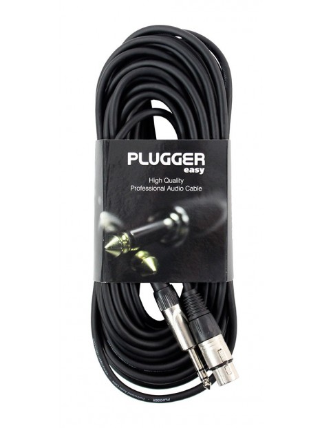 Plugger - Câble XLR Femelle - Jack Mâle Stéréo 15m Easy Plugger
