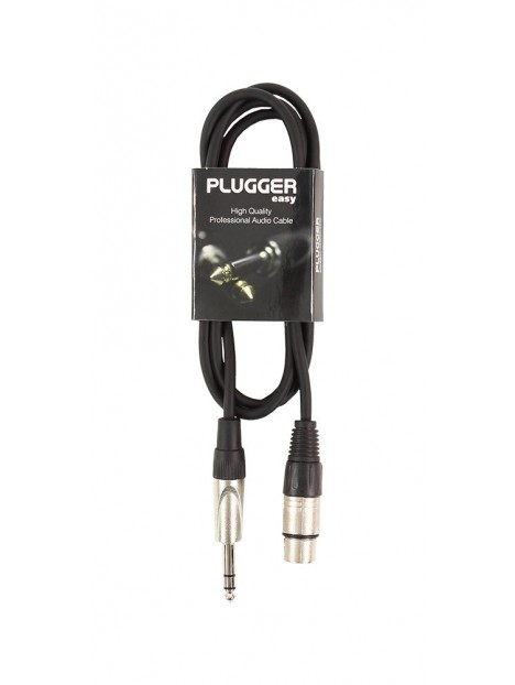 Plugger - Câble XLR Femelle - Jack Mâle Stéréo 1.5m Easy Plugger