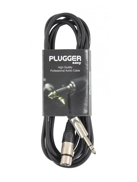 Plugger - Câble XLR Femelle - Jack Mâle Stéréo 3m Easy Plugger