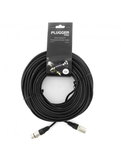 Plugger - Câble XLR Femelle 3b - XLR Mâle 3b 50m Easy Plugger