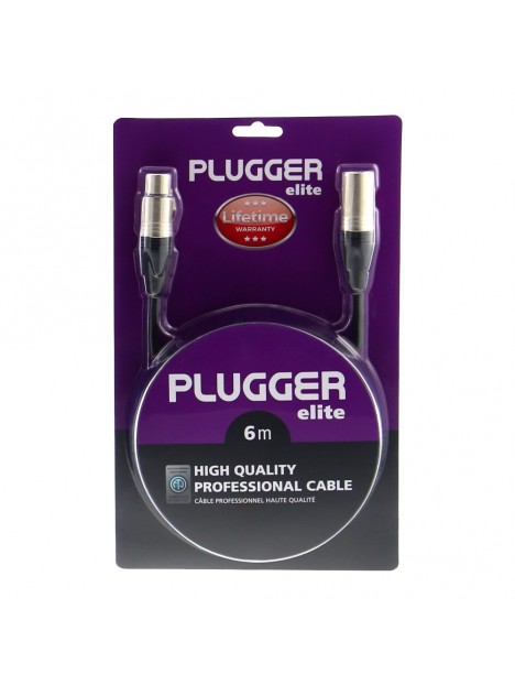 Plugger - Câble XLR Femelle 3b - XLR Mâle 3b 6m Elite Plugger