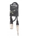 Plugger - Câble XLR Mâle 3b - Jack Mâle Stéréo 0.6m Easy Plugger
