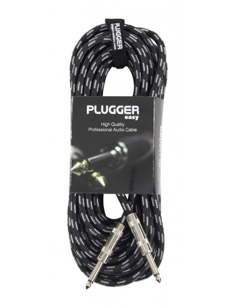 Plugger - Câble Tweed Jack Mâle Mono - Jack Mâle Mono 10m Easy Plugger