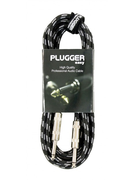 Plugger - Câble Tweed Jack Mâle Mono - Jack Mâle Mono 3m Easy Plugger