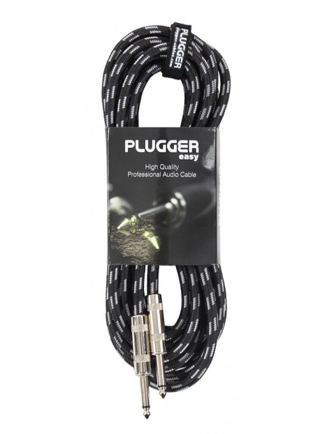 Plugger - Câble Tweed Jack Mâle Mono - Jack Mâle Mono 6m Easy Plugger