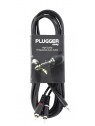 Plugger - Câble Y Mini Jack Mâle Stéréo - RCA Mâle 3m Easy Plugger