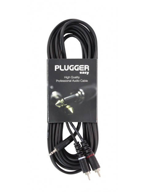 Plugger - Câble Y Mini Jack Mâle Stéréo - RCA Mâle 6m Easy Plugger