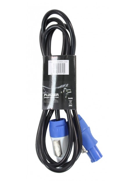 Plugger - Câble d'alimentation Powercon Mâle - Mâle 1.8m Easy Plugger