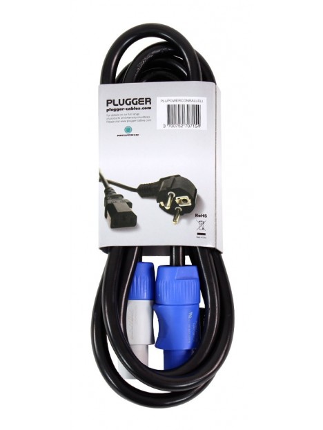Plugger - Câble d'alimentation Powercon Mâle - Male 1.8m Elite Plugger