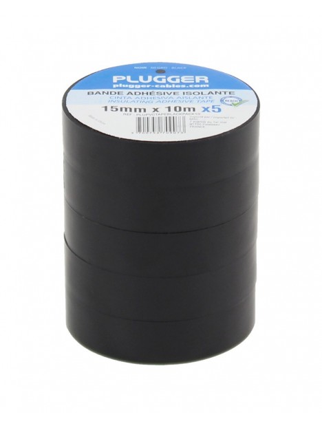 Plugger - PVC Tape Black Pack 10 mètres Plugger