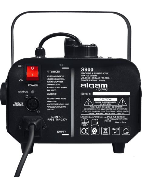 Algam Lighting - Machine à fumée 900W - LAL S900