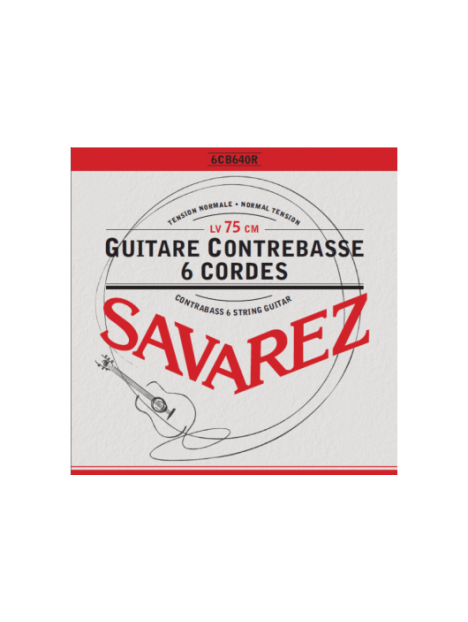 Savarez - Jeu guitare contrebasse 6 cordes 75cm - CSA 6CB640R 