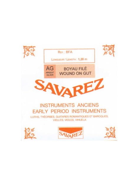 Savarez - Corde indiv boyau filé cuivre 1.20m - CSA BFA322 