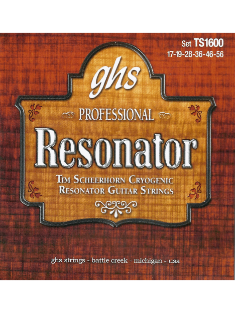 GHS - Jeu Guitare Resonateur Signature Tim Scheerhorn - CGH TS1600 