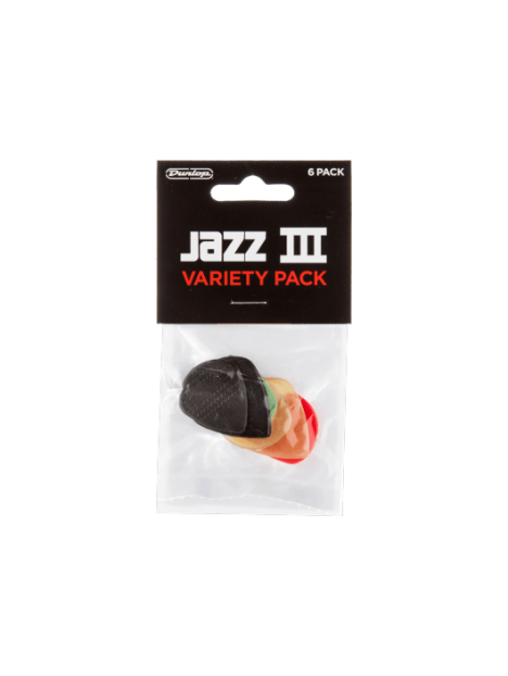 Dunlop - Variety pack Jazz, 6 médiators - ADU PVP103 