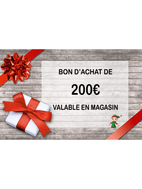 Carte cadeau virtuel de 200€