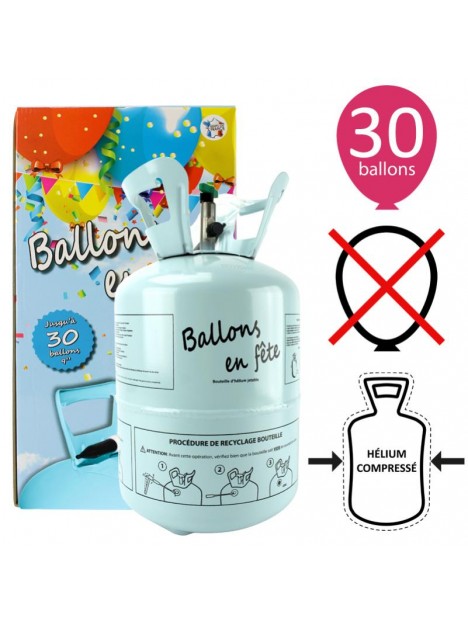 Bouteille hélium compressé jetable pour 30 ballons 9pouces. Vendu sans  ballon - 39,00 € - CA-36250XS - - SonoLens