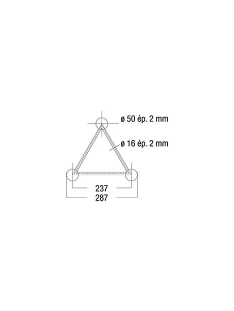 ASD - Structure alu triangulaire 290 2m (sans kit)