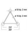 ASD - Structure alu triangulaire 290 2m (sans kit)