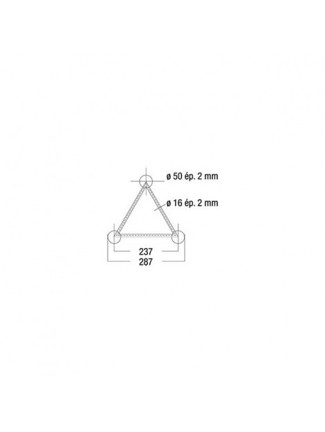 ASD - Structure alu triangulaire 290 0,745m (fournis sans kit)