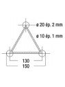 ASD - Structure alu triangulaire 150 de 0,25m (fournis avec kit)