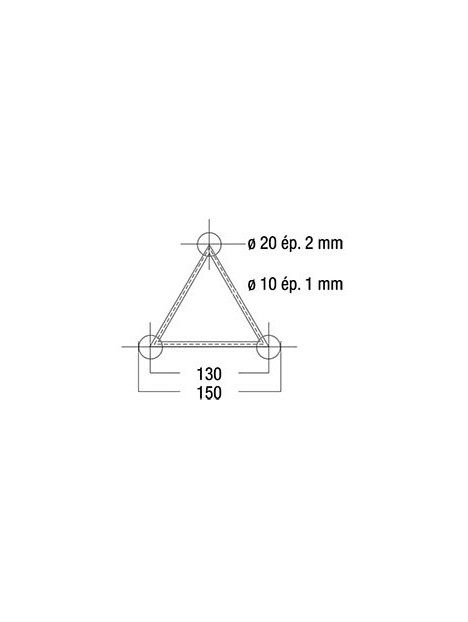 ASD - Structure alu triangulaire 150 de 2,00m (fournis avec kit)