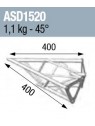 ANGLE 2D 45° SECTION 150 ALU TRIANGULAIRE